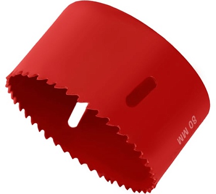 Коронка биметаллическая по металлу 80 мм Vertextools 2525-80