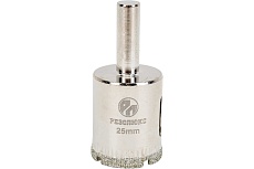 Коронка алмазная без направляющего сверла по стеклу и керамической плитке 25 мм Резолюкс 63025