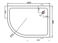 Поддон для душа Vincea VST-2AJ 120x90, R