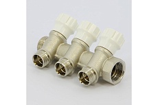 Коллектор ITAP НВ 3/4" 3x1/2" Н 38 мм, никелированный, с вентилями 465 3/4'-3