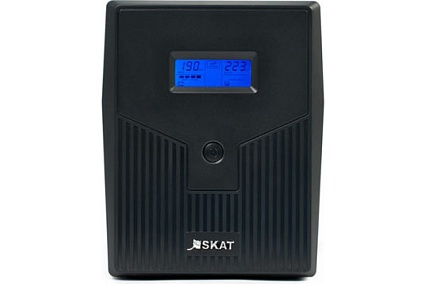 Источники бесперебойного питания Skat -UPS 2000/1200 Источник бесперебойного питания 220В 1200Вт 2 АКБ 9Ач внутр. меандр. стабилизация напряжения 461