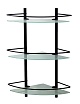 Полка WasserKRAFT K-3133BLACK тройная угловая, черный матовый