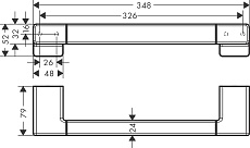 Поручень Hansgrohe AddStoris 41744140, бронза