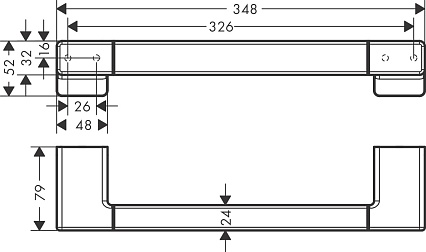 Поручень Hansgrohe AddStoris 41744140, бронза