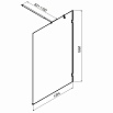 Душевая перегородка Am.Pm X-Joy W94WI-120-F1-MTE 120x195 черный матовый, прозрачное