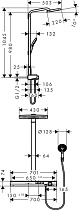 Душевая стойка Hansgrohe Rainmaker Select 420 2jet Showerpipe 27168400 с термостатом