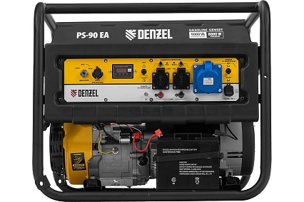 Бензиновый генератор Denzel PS 90 EA, 9,0 кВт, 230В, 25л 946934