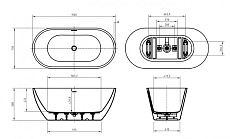 Акриловая ванна BelBagno UNO BB701 150x73 см BB701-1500-730-K