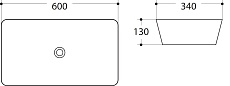 Раковина Art&Max AM-7090-B 60 см белый