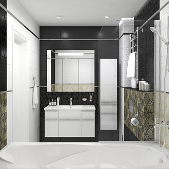 Плитка Laparet Tabu чёрная 30х60 см