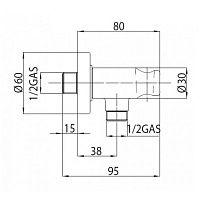 Держатель для душа Bossini C12000.073 черный матовый