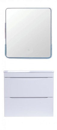 Тумба с раковиной Style Line Бергамо мини Люкс Plus 60 см подвесная