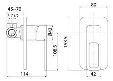 Смеситель для душа Iddis Slide SLIBL00i66 черный матовый