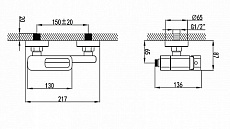 Смеситель для ванны Iddis Slide SLIBG00i02 черный, розовое золото