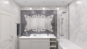 Внутреннее свечение природного камня и дизайн ванной комнаты