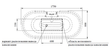 Акриловая ванна Радомир Леонесса 175x80 на ножках "лилия" бронза, чаша перламутр, оболочка перламутр