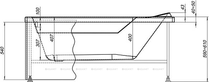 Фронтальная панель Aquanet West/Nord/Largo 140