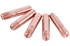 Наконечник токопроводящий прямой (1 мм, М6, 25 мм, 5 шт, Cu-E, для горелок MIG MAG) Энаргит M6X25X1.0-5