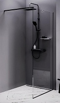 Душевая перегородка Am.Pm Func W84WI-90-F1-BTE 90x200 черный матовый, прозрачное