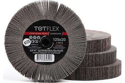 Круг лепестковый радиальный универсальный 125x20 мм, М14, Р120 TOTFLEX 4631163848053