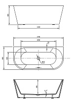 Акриловая ванна Vincea VBT-421 170x80