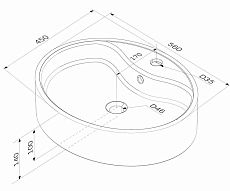 Раковина Am.Pm Func 56 см M8FWCC20561WG белый