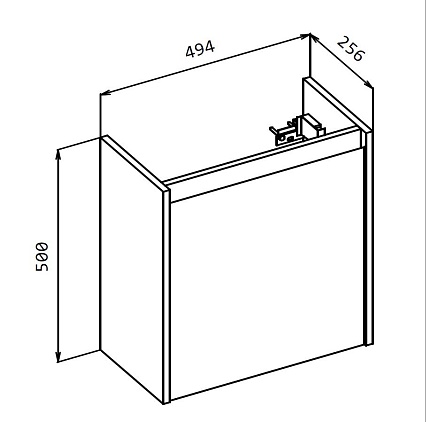 Мебель для ванной BelBagno Kraft Mini 50 см Pino Pasadena, L