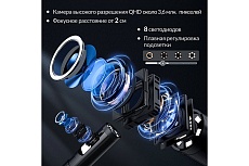 Видеоэндоскоп iCartool WIFI 2 камеры, 3.5Мп, 2560x1440, 3м, 7.9 мм зонд IC-V803-2
