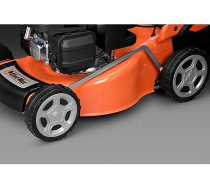 Газонокосилка Oleo-Mac gv 44 tk comfort, двигатель emak k450 ohv (123 cc), самоходная, травосборник 60 л, ширина деки 44 см, ширина кошения 41 см, 24.5 кг 6610-9074E5