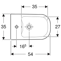 Подвесное биде Geberit Smyle 500.216.01.1