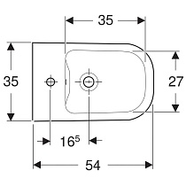 Подвесное биде Geberit Smyle 500.216.01.1