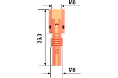 Адаптер контактного наконечника (10 шт; M6*35 мм) Fubag F142.0001