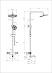 Душевая стойка Wonzon&Woghand Capsule WW-B3031-A1-CR термостат, хром
