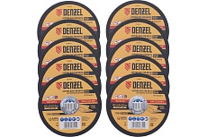 Круг отрезной по металлу 125x1x222 мм, WA60TBF, в металлической банке, 10 шт Denzel 737610