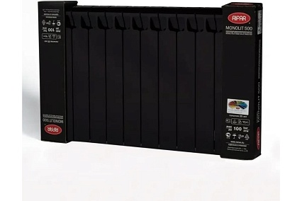 Радиатор Rifar Monolit 500x12 секций НП левый MVL Антрацит RM50012 MVL 9005