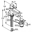 Смеситель для раковины Kludi Zenta 382600575, с донным клапаном