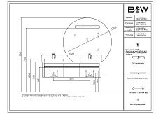 Тумба с раковиной Black&White Universe U916.1600-2 Double 160 см, бежевый, две раковины