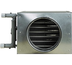 Круглый канальный водяной воздухонагреватель Waer DRW 160/2