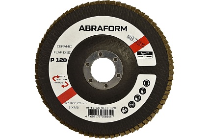 Круг лепестковый FlapLine CR, 125 мм, P120, прямой ABRAFORM AF-FL-CR-KLT1-120