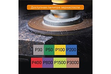 Алмазный гибкий шлифовальный круг Черепашка АГШК P100, 125 мм, мокрое шлифование RAGE by VIRA 558113