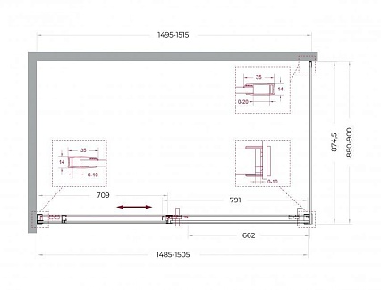 Душевой уголок BelBagno SOFT_CLOSE-1-AH-1-150/90-C-GM 150x90 прозрачный, оружейная сталь Душевой уголок BelBagno SOFT_CLOSE-1-AH-1-150/90-C-GM 150x90 прозрачный, оружейная сталь