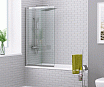 Шторка для ванны WasserKRAFT 41S02-100L Matt glass 100х140 матовая, профиль серебристый, левая