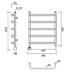 Полотенцесушитель электрический Domoterm Стефано П5 400x500 EL, ТЭН слева, хром