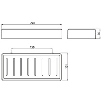 Полка Emco Loft 0545 133 02, 22 см черный