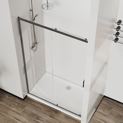 Душевая дверь Vincea City VDS-5CT150CLGM 150x195 вороненая сталь, прозрачная Душевая дверь Vincea City VDS-5CT150CLGM 150x195 вороненая сталь, прозрачная