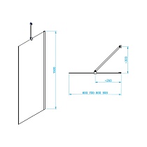 Шторка для ванны RGW Screens SC-150B 90x150 прозрачное, черный 351115009-14