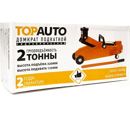 Гидравлический подкатной домкрат TopAuto 2т h 135-320 мм в коробке ДПГ-2