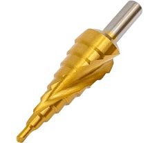 Сверло ступенчатое по металлу SPIRAL HSS-TiN 4-20х2/75 мм D.BOR SDSP-TIN-04-20-08