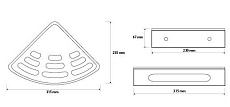 Полка Bemeta Cytro 102308216 31.5 см угловая