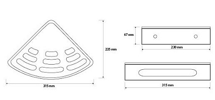 Полка Bemeta Cytro 102308216 31.5 см угловая